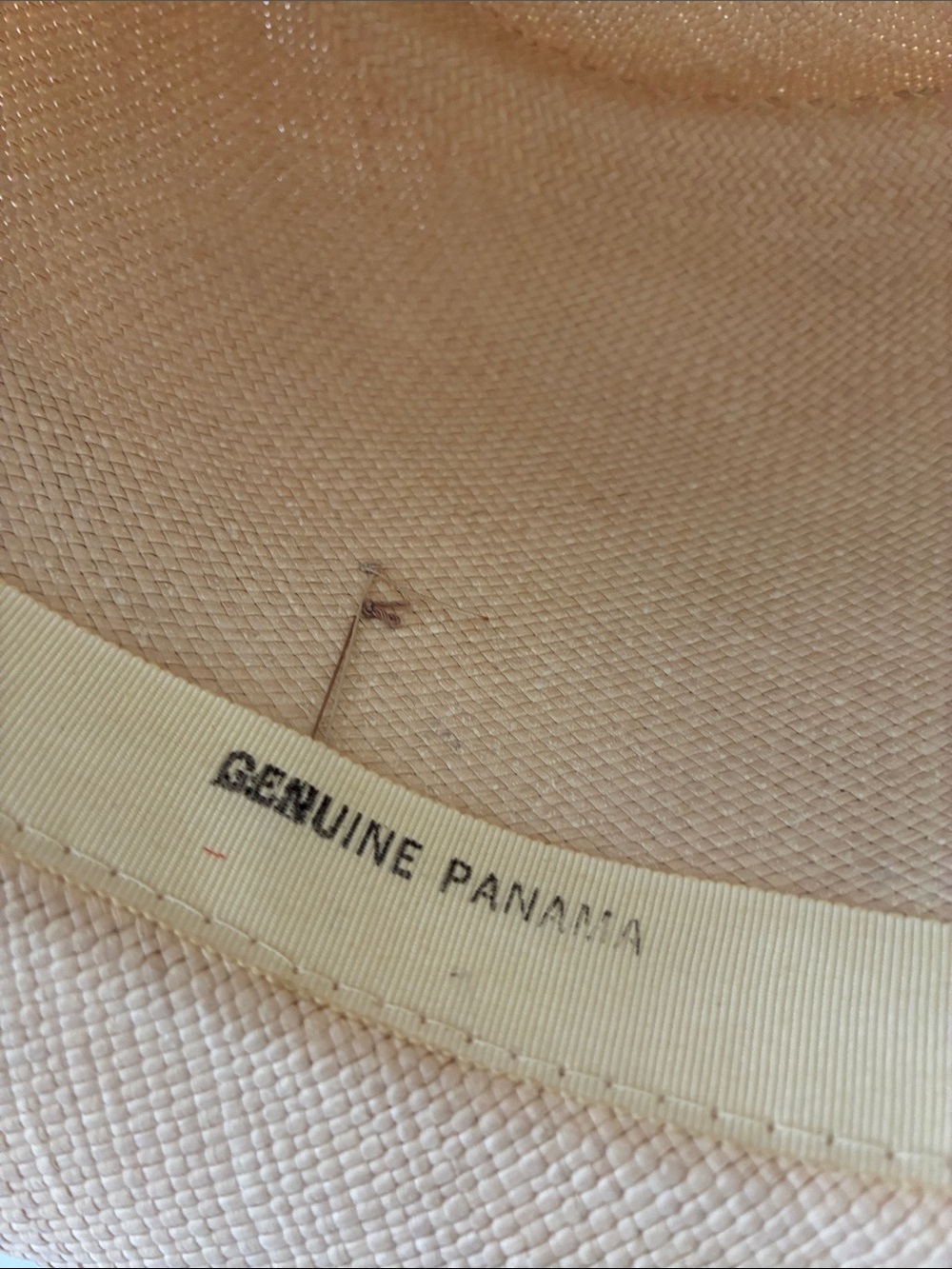 Vintage Panama Straw Fedora Hat with Brown Band - Picture 5 of 6